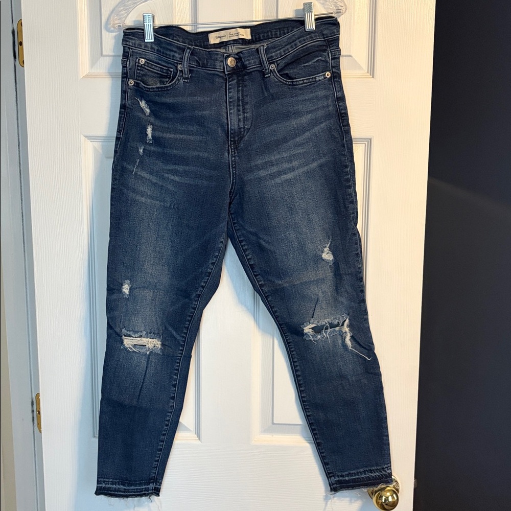 GAP Women's True Skinny Super High Rise Jeans - Deep Indigo